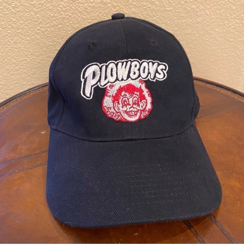 PLOWBOYS Black Embroidered Cap-One Size-Unisex